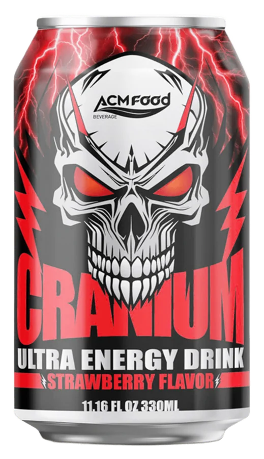 Cranium Ultra Energy Drink Strawberry 330ml can