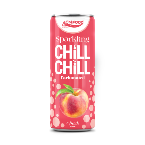 250ml ACM Peach juice Sparkling Chill Chill