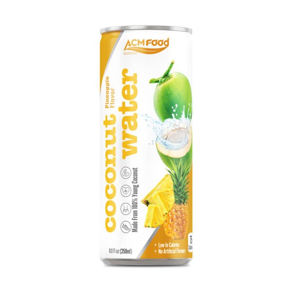 250ml ACM Coconut Water with Pineapple Flavor in can