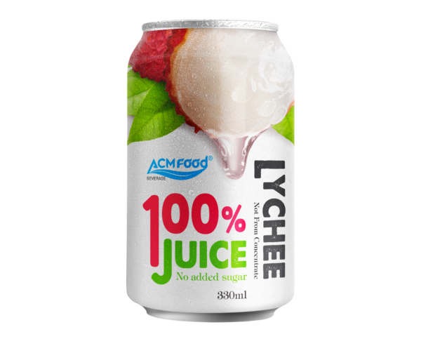 ACM 100% Lychee Juice 330ml – Export Quality