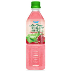 aloe vera juice with pomegranate 500ml pet bottle
