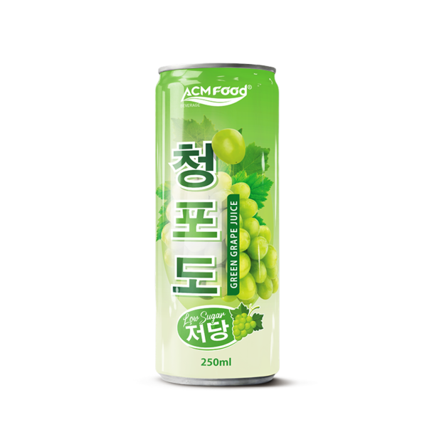 250ml ACMFOOD Green Grape Juice Drink Low Sugar Alu Can Slim