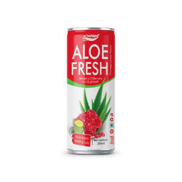 ACM Aloe Vera Juice with Pomegranate flavor 250ml can