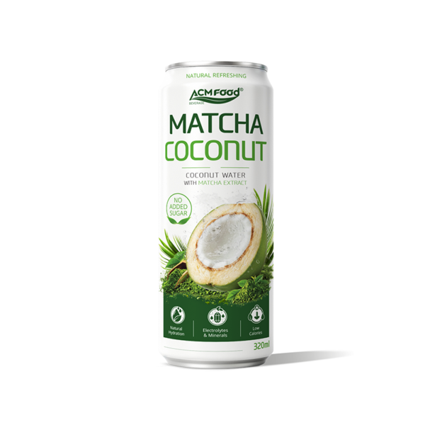 320ml ACMFOOD Coconut Water Matcha Sleek Can