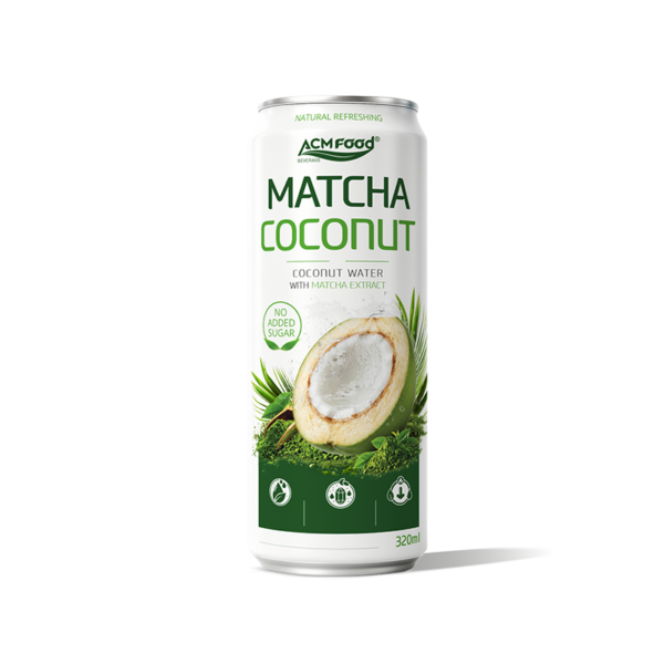 320ml ACMFOOD Coconut Water Matcha Sleek Can