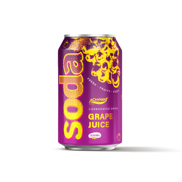 330ml ACMFOOD Soda Carbonated Drink Grape Alu Can Standard