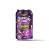 330ml ACM Food sparkling drink carbonated water grape flavor in an aluminium can, front view on a white background