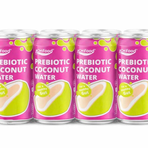 330ml Short Can PREBIOTIC Coconut Water Healthy Gut Packaging