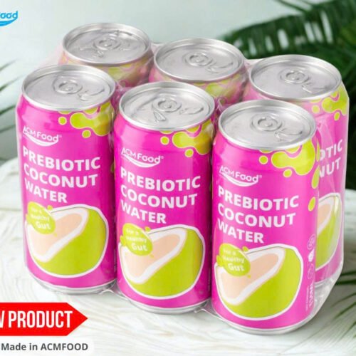 330ml Short Can PREBIOTIC Coconut Water Healthy Gut Packaging NEW product