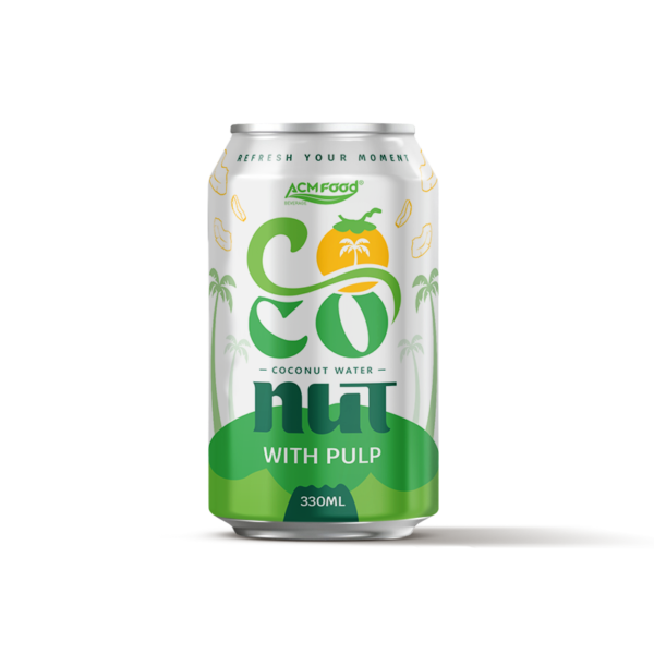 330ml ACM Coconut Water Refresh Your Moment With Pulp Alu Can