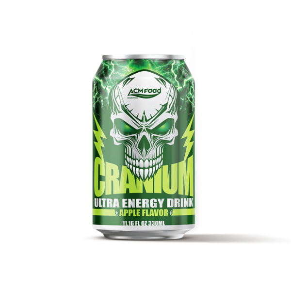 330ml ACMFOOD Cranum Ultra Energy Drink Apple Flavor Alu Can Standard