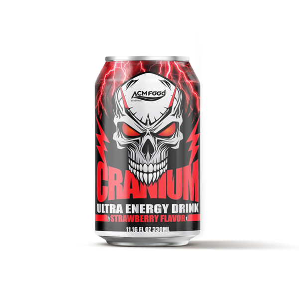 330ml ACMFOOD Cranum Ultra Energy Drink Strawberry Flavor Alu Can Standard