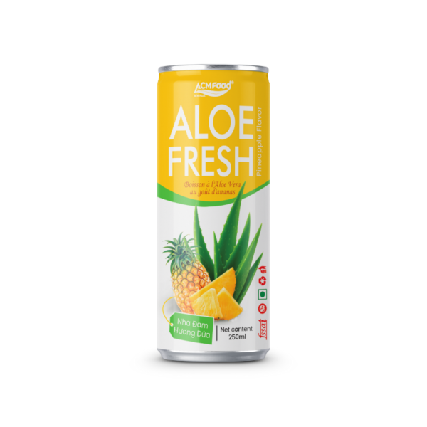 ACM Aloe Vera Juice with Pineapple flavor 250ml can