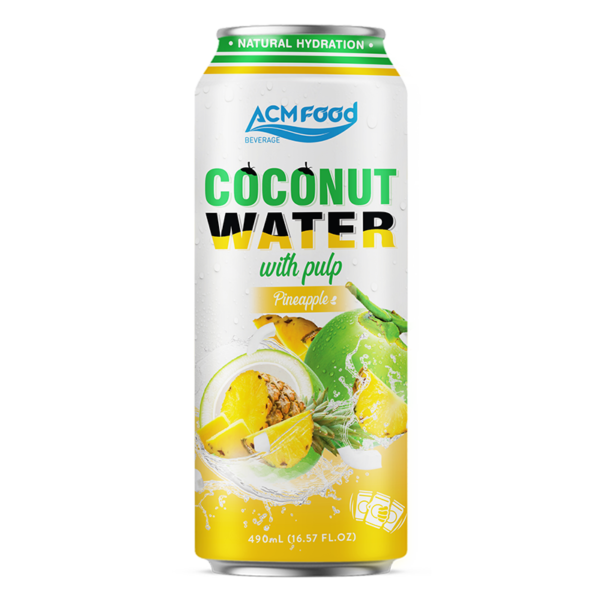 500ml ACM Coconut Water with Pineapple Flavour Can