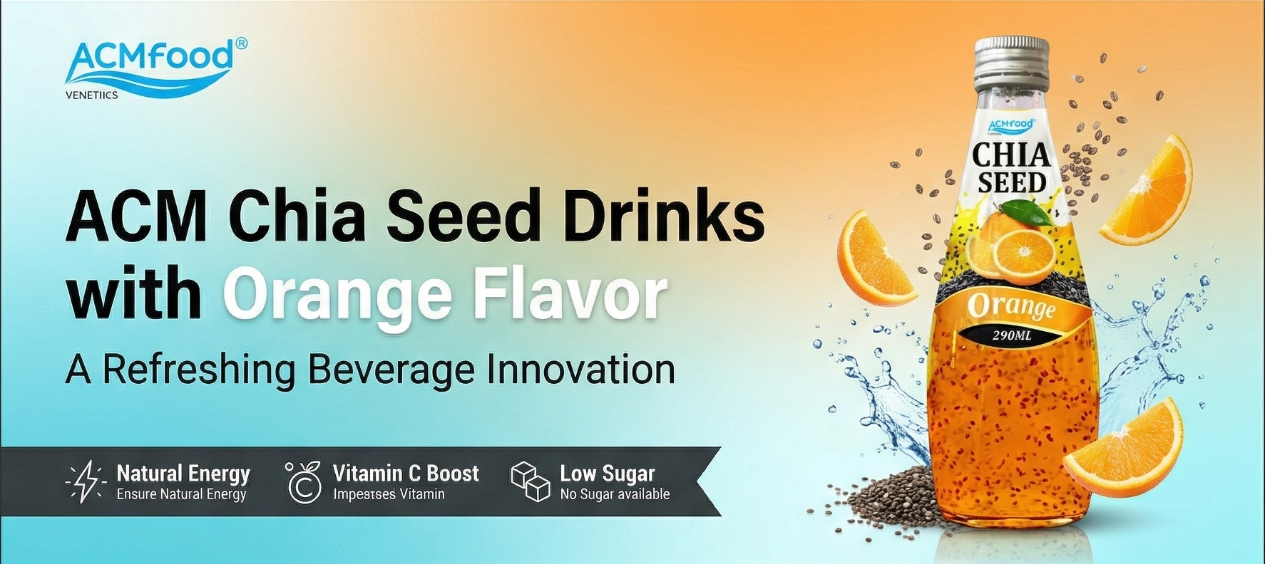 ACM Chia Seed Drinks with Orange Flavor: A Refreshing Beverage Innovation