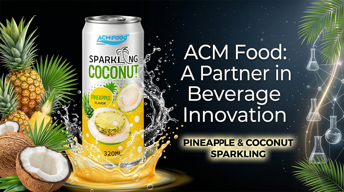 ACM Sparkling Coconut Water with Pineapple Flavor: A Tropical Twist on Refreshment