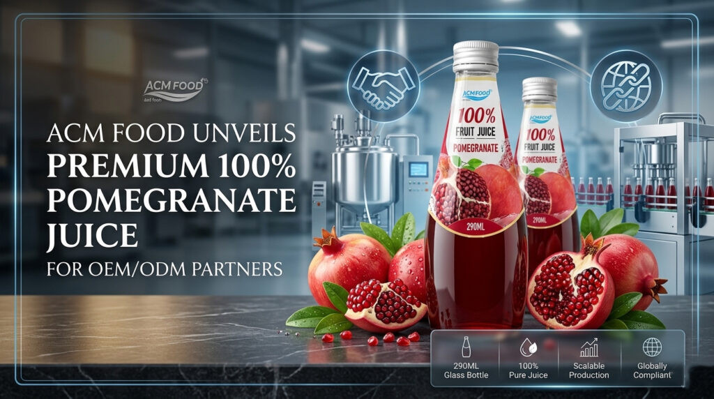 ACM Food Unveils Premium 100 Pomegranate Juice for OEM ODM Partners