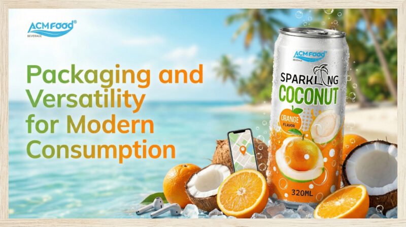 ACM Sparkling Coconut Water with Orange Flavor A Refreshing Twist on a Classic Beverage
