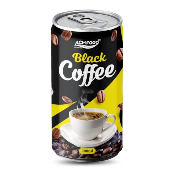 200ml ACM Black Coffee Drink Sleek Can