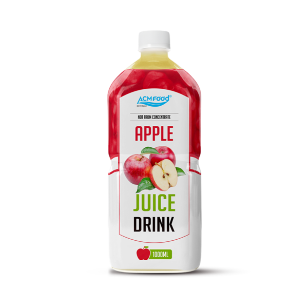 ACMFOOD Natural Apple Juice 1L PET Bottle - Premium Quality