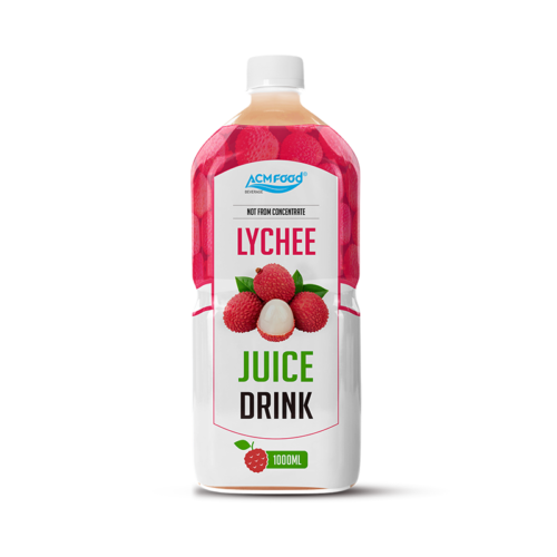 ACMFOOD Natural Lychee Juice 1L PET Bottle - Premium Quality