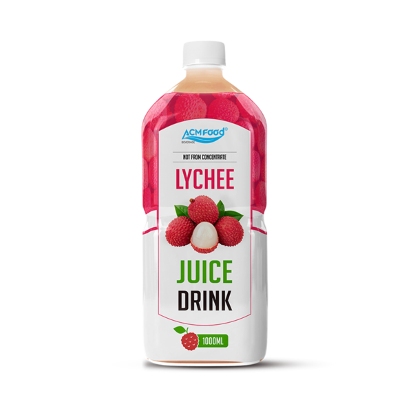 ACMFOOD Natural Lychee Juice 1L PET Bottle - Premium Quality