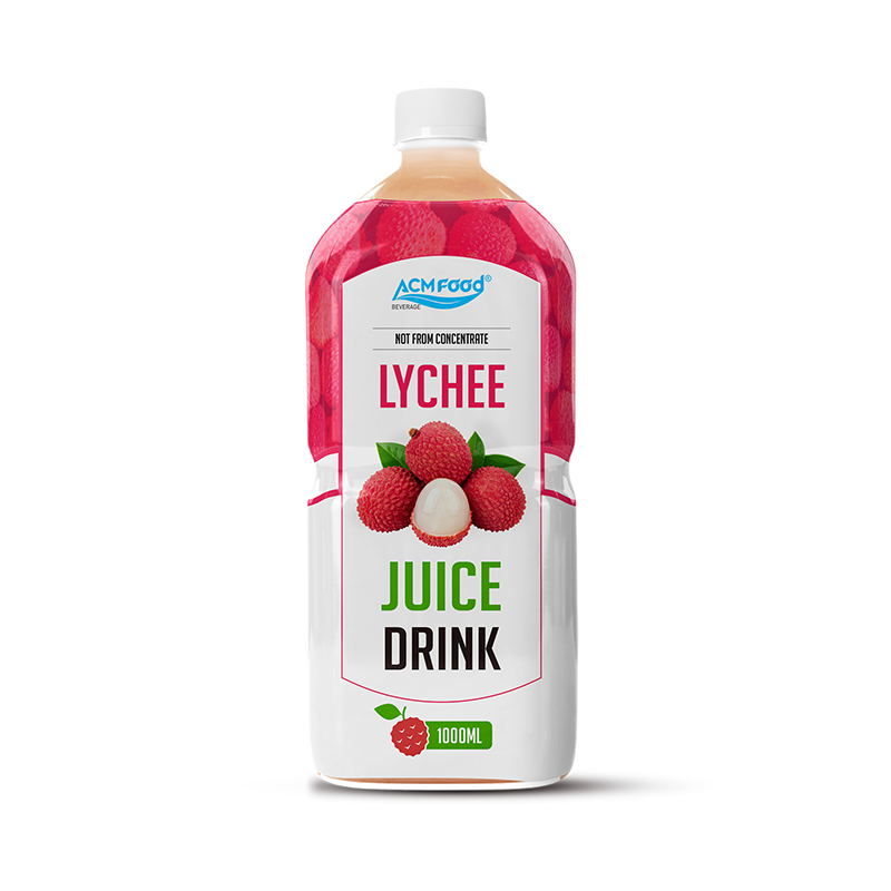 ACMFOOD Natural Lychee Juice 1L PET Bottle - Premium Quality
