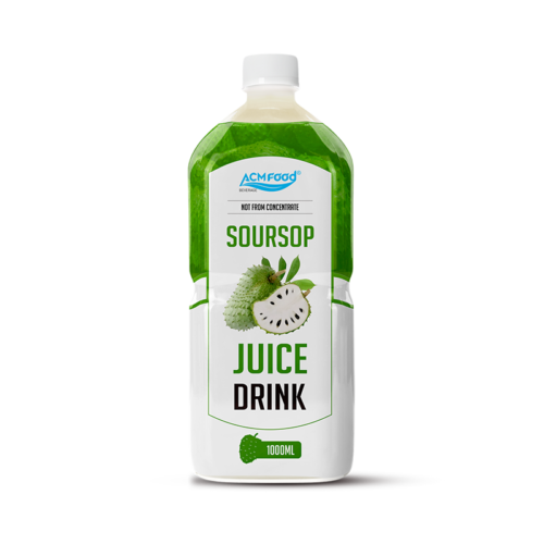 Natural Soursop Fruit Juice 1L PET Bottle - Premium Quality