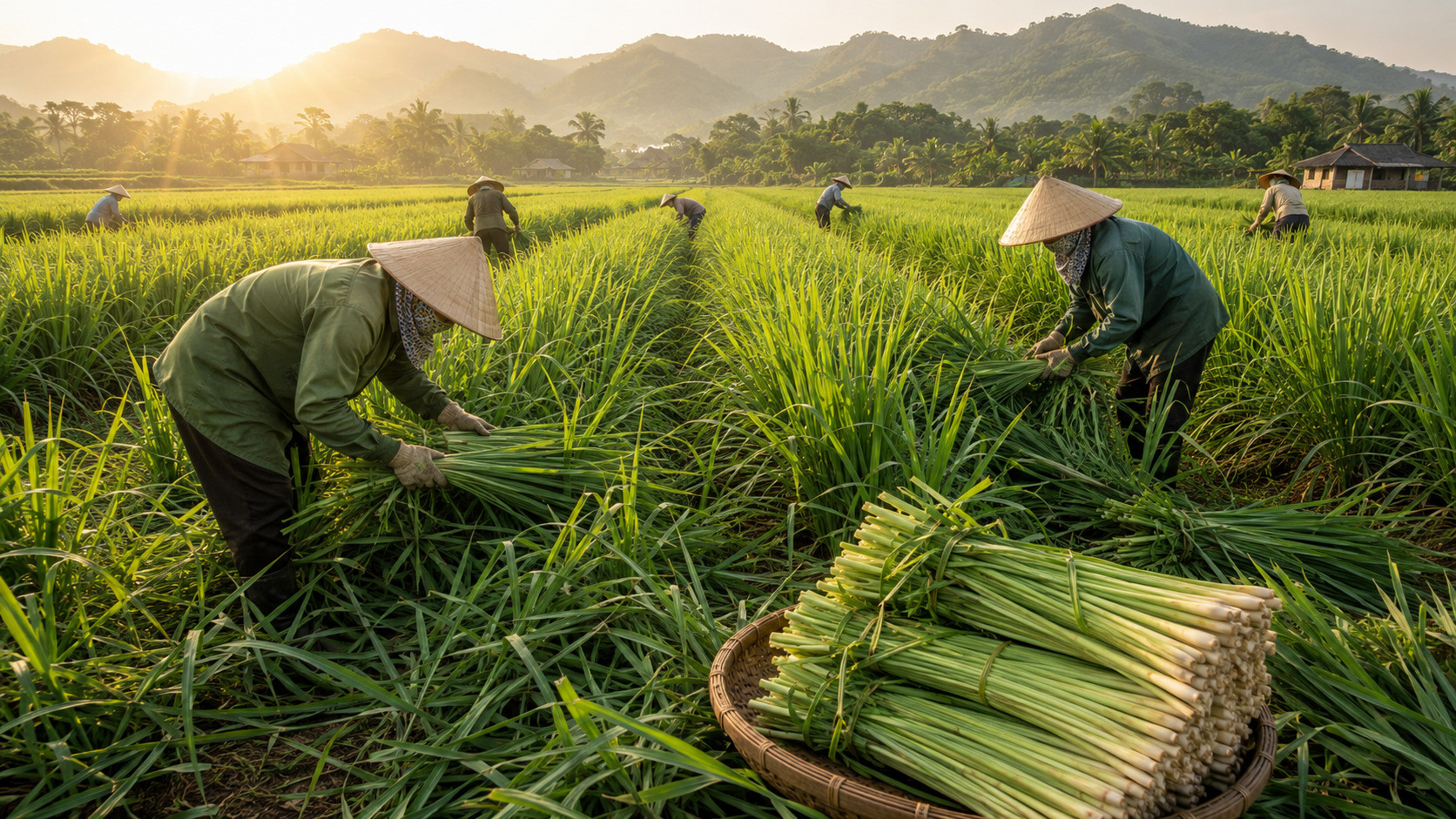 lemongrass tea - field