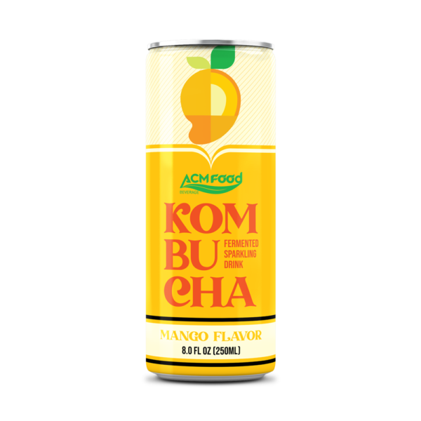 250ml Alu Can Kombucha Mango Juice Fermented Sparkling