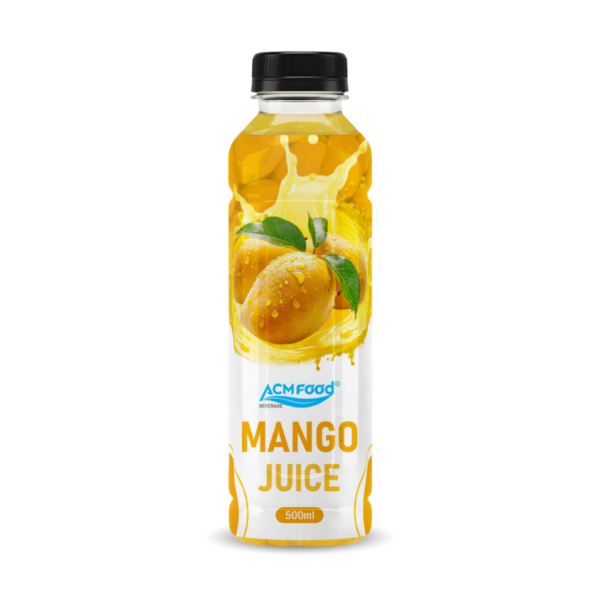 Bebida de jugo de mango ACM 500 ml en botella PET