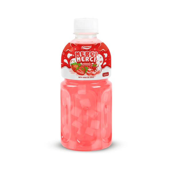 320ml ACM Merci Merci Strawberry juice with Nata de coco