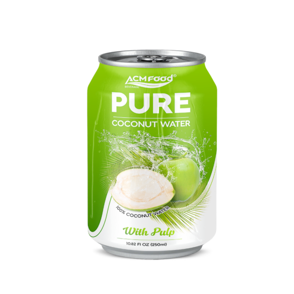 250ml ACM Pure Coconut Water with Pulp Short Can Aluminum Can