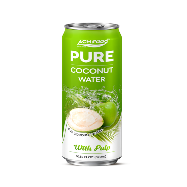 320ml ACM Coconut Water with Pulp Sleek Can