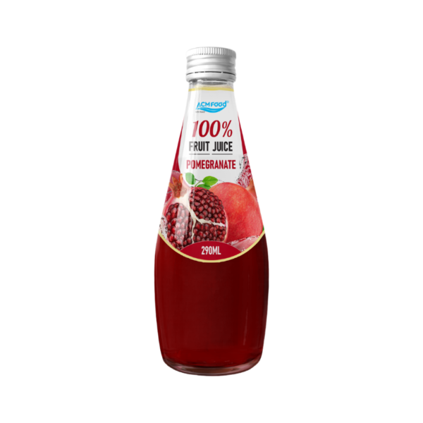 Botella de vidrio de 290 ml de jugo de granada ACM