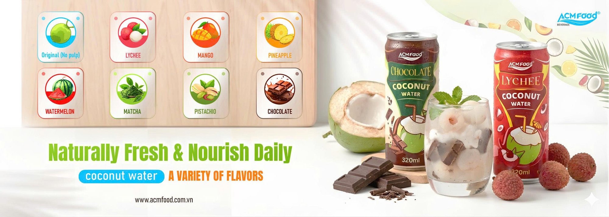 Naturally Fresh and Nourish Daily Coconut Water