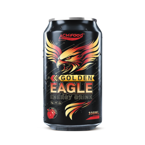 Premium Golden Eagle Energy Drink with red apple 330ml can