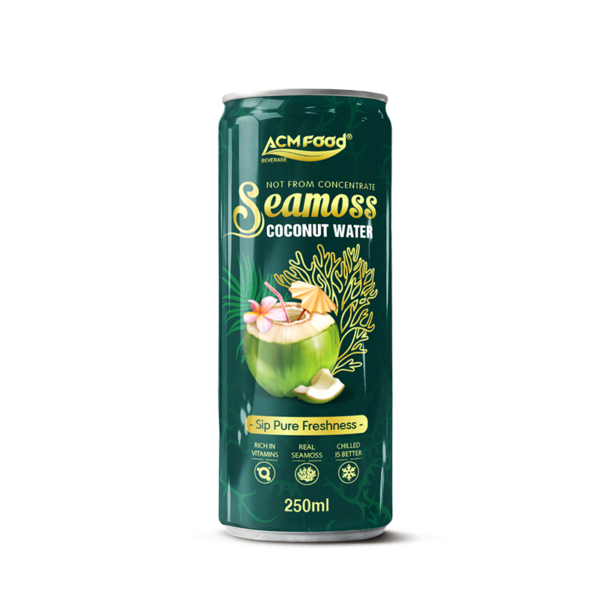 250ml ACMFOOD Seamoss Drink with Coconut Water Slim Can