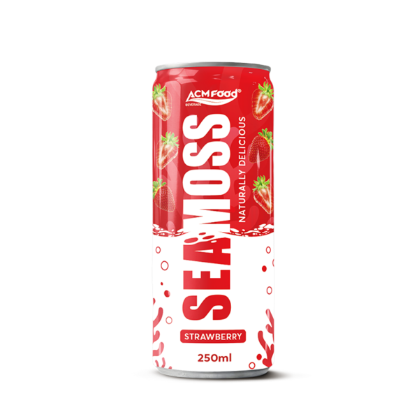 250ml ACM Seamoss Drink with Strawberry Slim Can