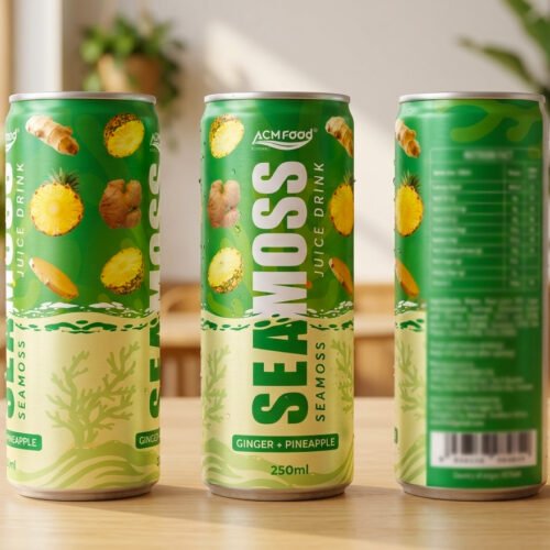Sea Moss Juice 250ml Can with Ginger and Pineapple poster
