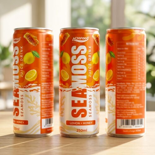 Sea Moss Juice 250ml Can with Lemon and Honey poster
