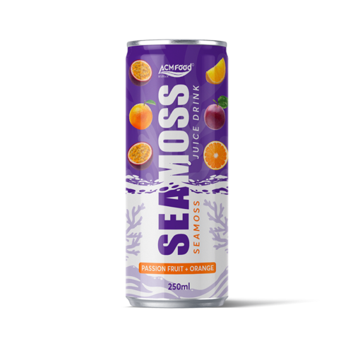 Sea Moss Juice 250ml Can with Passion fruit and Orange