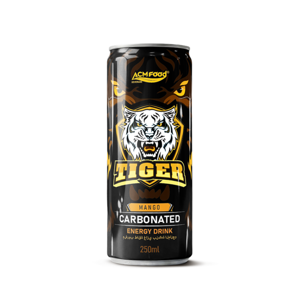 250ml Tiger Energy Drink Carbonated Mango Sleek Can