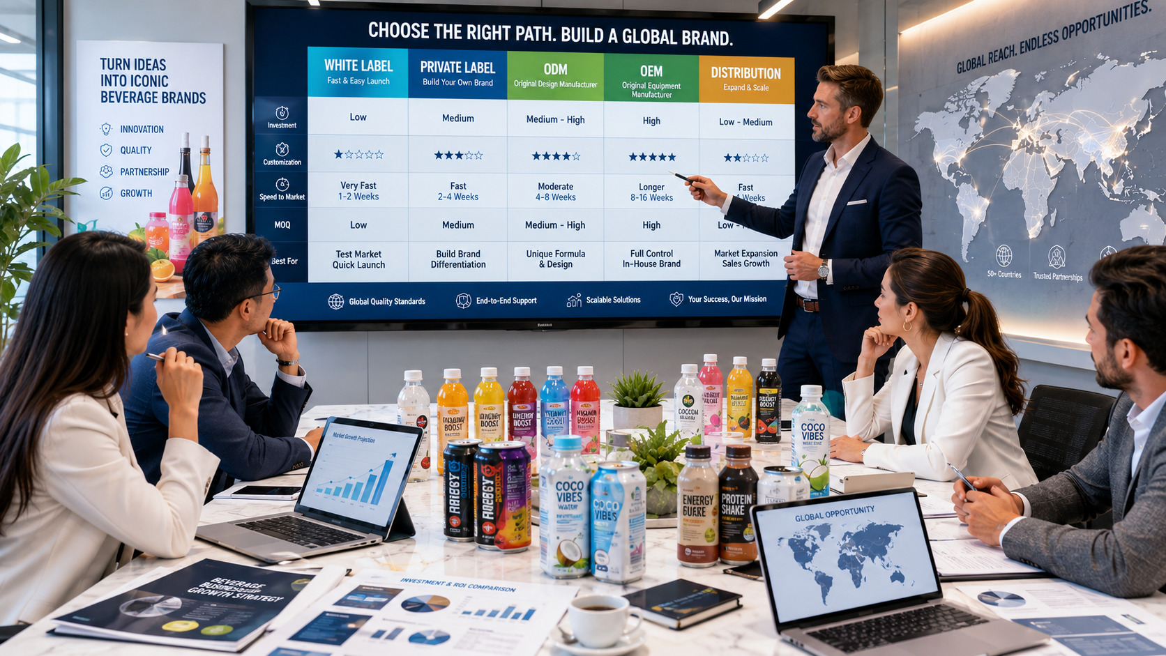 The complete guide to B2B beverage business models: white label, private label, OEM & ODM