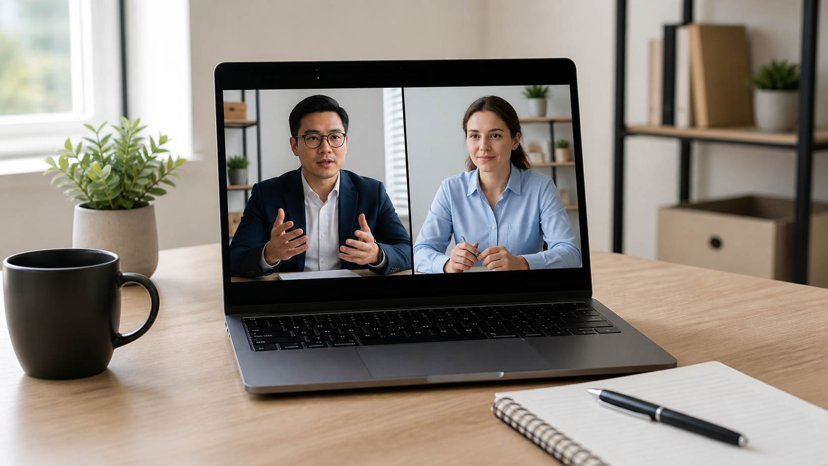 Importer discussing FDA compliance requirements with supplier over video call