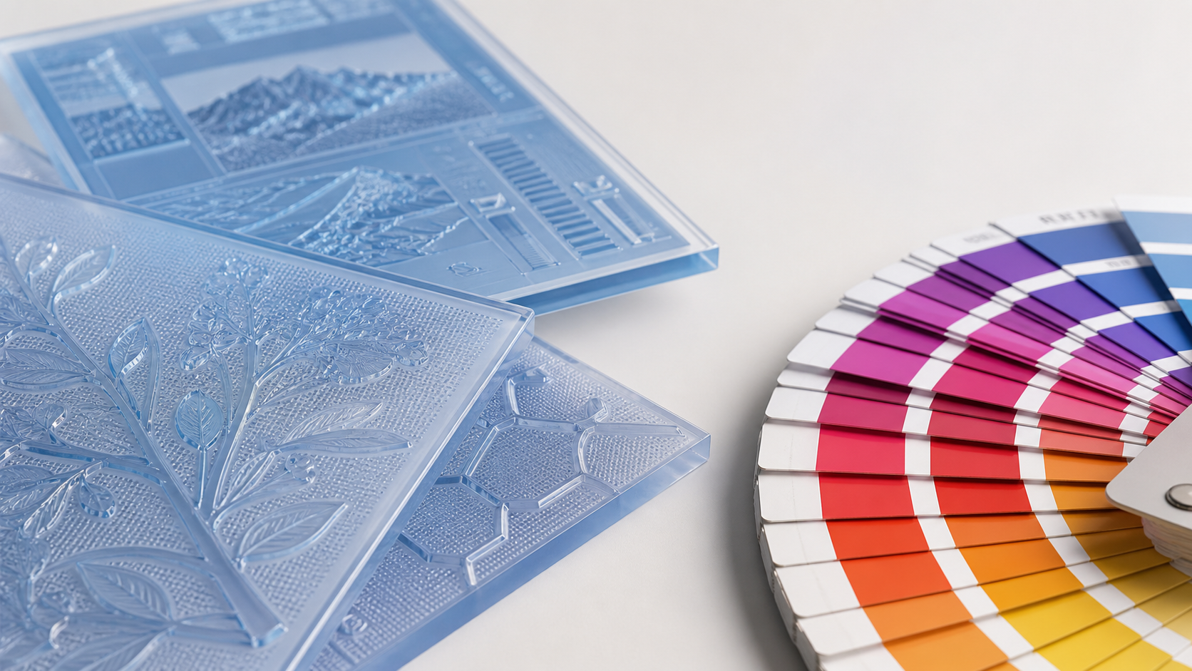 Flexo printing plates and Pantone color guide for labels