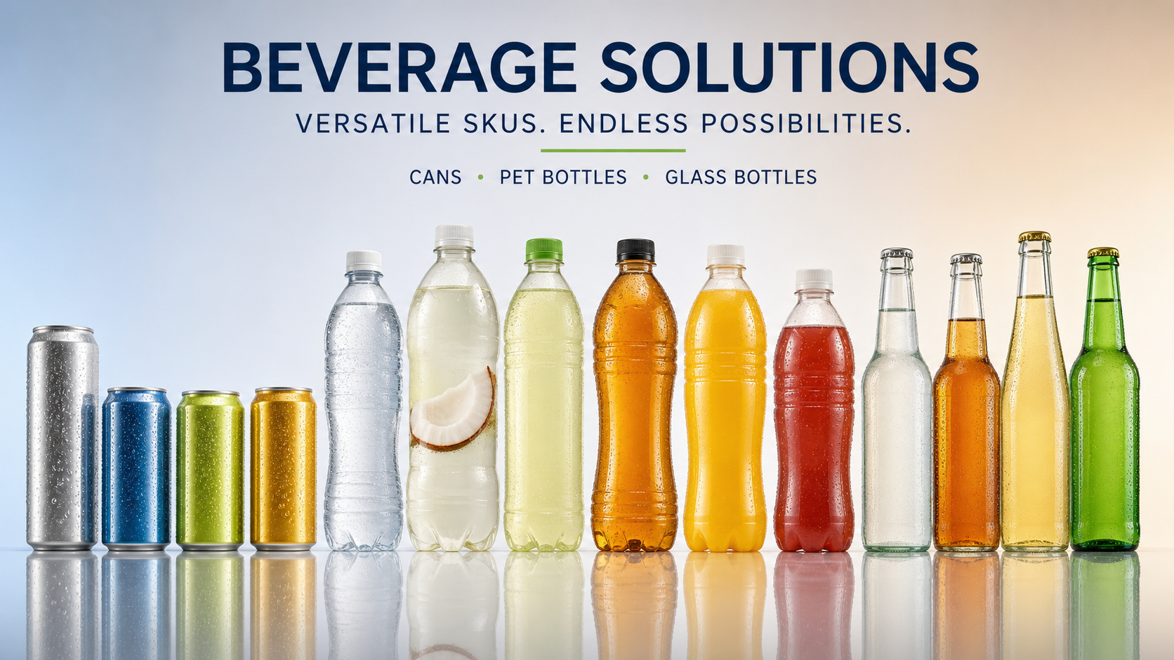 Assorted canned and bottled drinks lineup for wholesale buyers in Australia