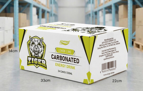 Alternative view of 250ml Tiger Energy Drink Carbonated Lemon Lime Sleek Can