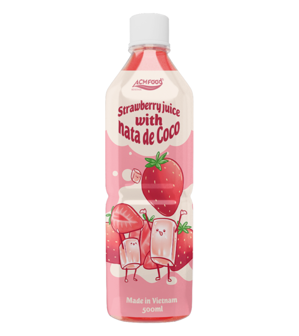 Alternative view of ACM Strawberry Juice with nata de Coco