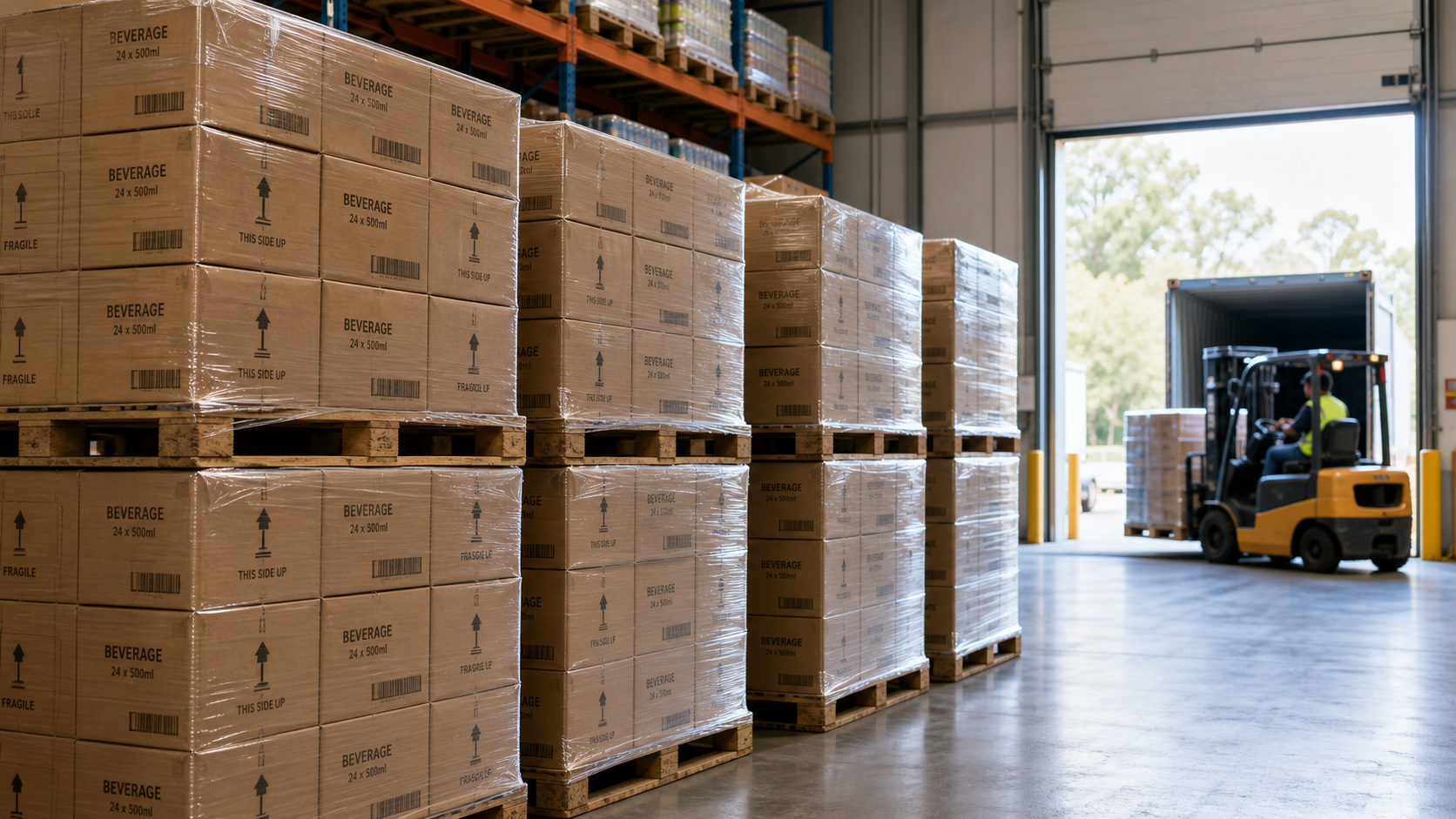 Quality inspection of bottled drinks on a beverage production line overseas